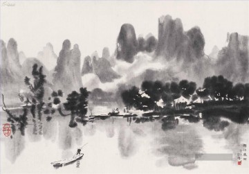  fluss - Xu Beihong Flussszenen alte China Tinte
